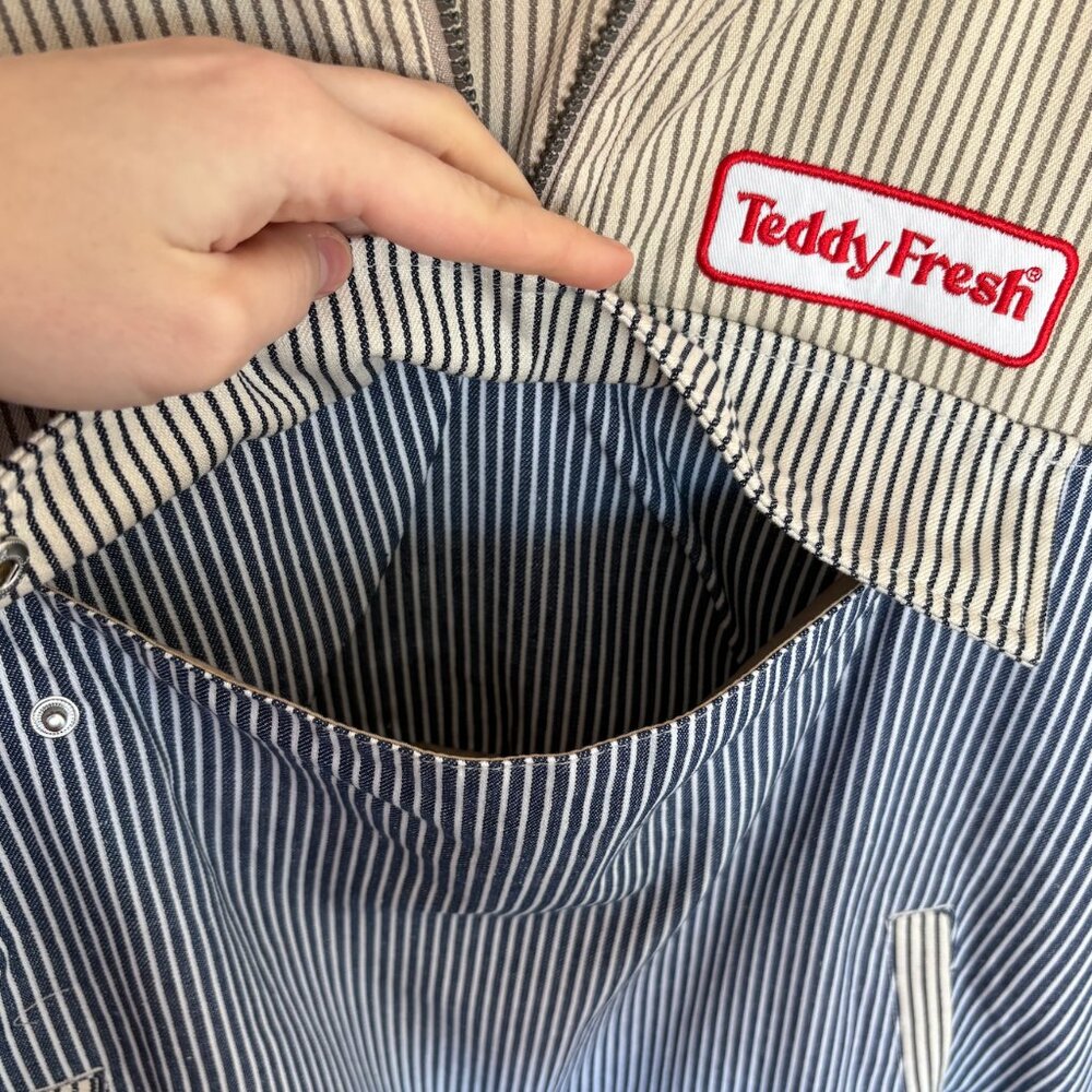 Teddy Fresh  Stripe Twill Canvas Anorak Jacket - Picture 5 of 8